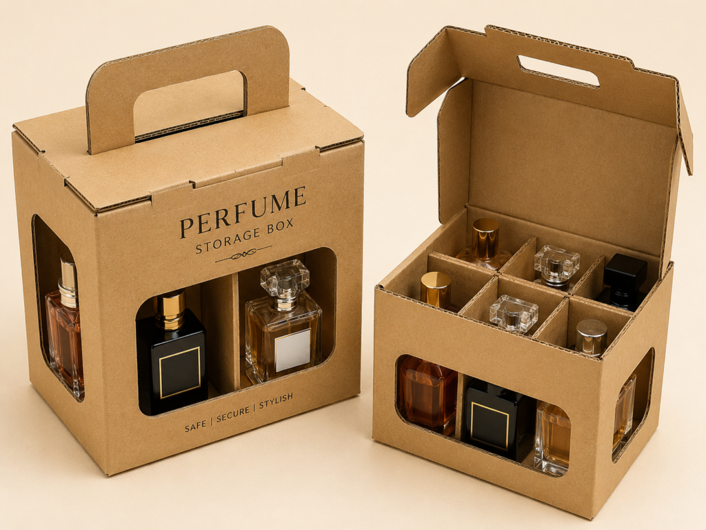 Perfume bottle multiple storage box